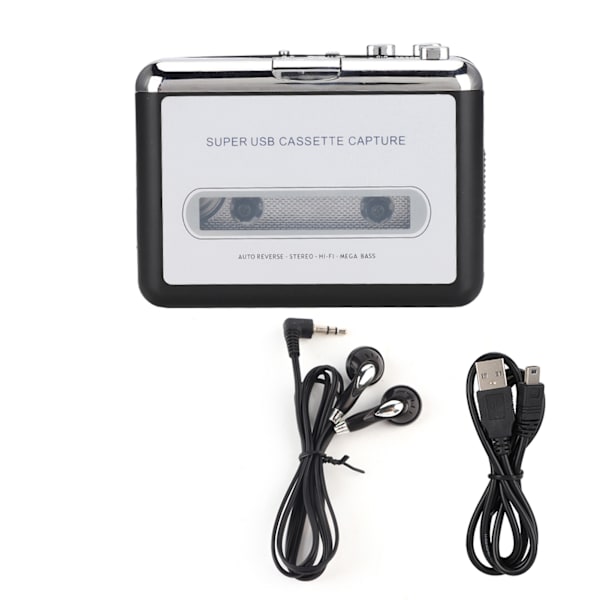 USB-bånd til MP3-konverter Stereo Audio Music Player Kassetteafspiller
