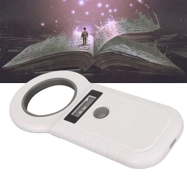 Genopladelig kæledyrsscanner 2.4G Bluetooth 134.2Khz 125Khz Håndholdt bærbar RFID kæledyrsscanner Hvid