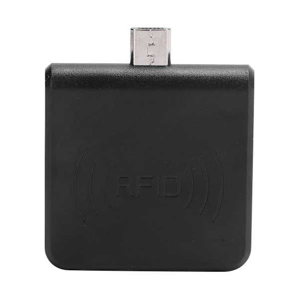 W86 Micro USB Mobiltelefon Kortläsare Bärbar för RFID Mobil ID-läsare för AndroidSvart
