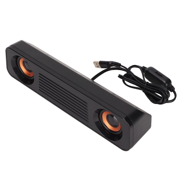 Trådlös högtalare HiFi Stereo Subwoofer USB-driven 3,5 mm kontakt Bärbar skrivbordshögtalare för TV-dator