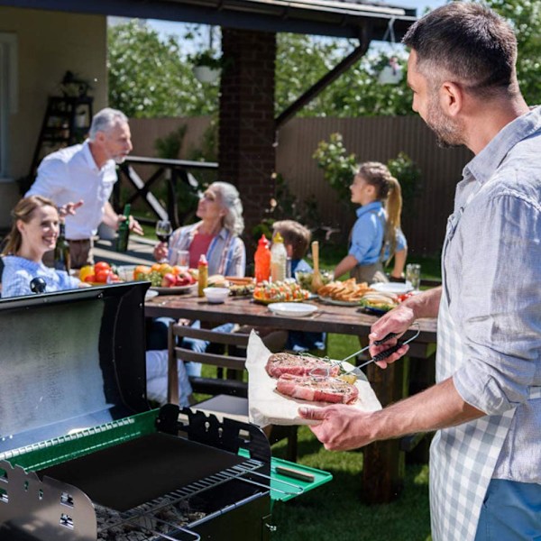 BBQ Grillmatta, Non-Stick Grillmatta för Utomhusgrill, Återanvändbara Teflon Bakmattor, Lätt att Rengöra, Mångsidig, Set om 3, Högtemperaturbeständig
