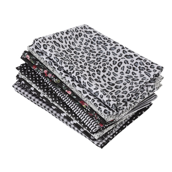 Förklippta quiltkvadrater för pyssel, pysseltygmaterial, lappverkstygspaket, DIY-quiltsömnad, bomullstygsrutor (10 färgblandningar)