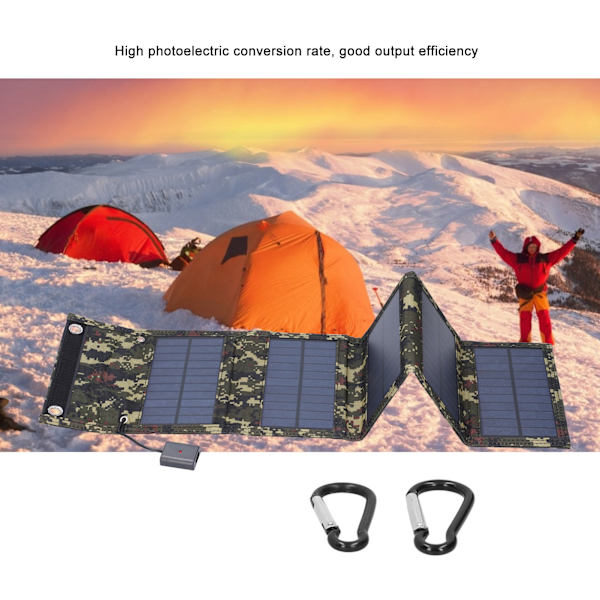 Soldriven Frihet, Portabel Solpanel Laddare Med Monokristallin Vikbar Design, Hög Konverteringseffektivitet Solladdare För Ditt Nästa Stora Äventyr