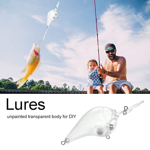 10 st tomma vev crankbaits omålade hårda beten fiskedrag tillbehör DIY