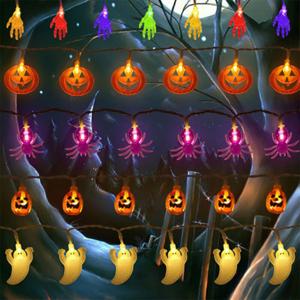 Utendørs Halloween-lyskjede batteridrevet 11,8ft/3m 20 L