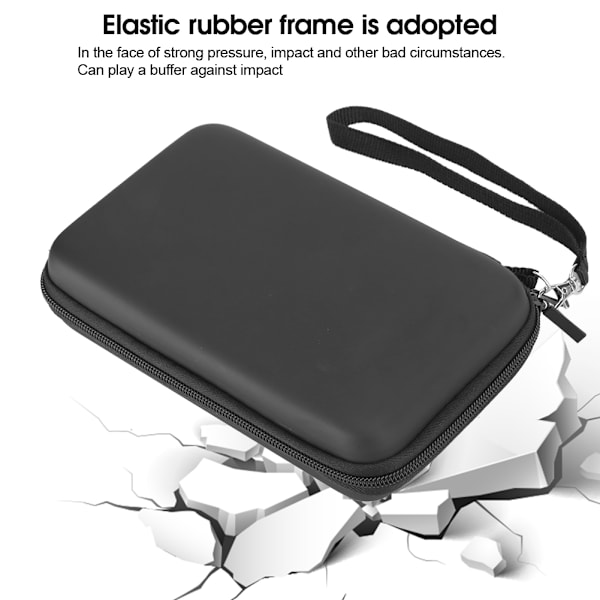 2 st Bärbar Förvaringsväska Bärväska EVA Skyddande Hårdväska för NDSILL/Nintendo 3DSXL Svart