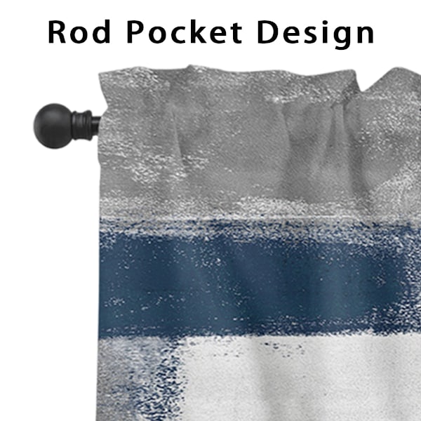 2-pack kappa fönsterbehandlingar, brun abstrakt modern konst mörkläggningsgardiner justerbara gardinkappor Style 1