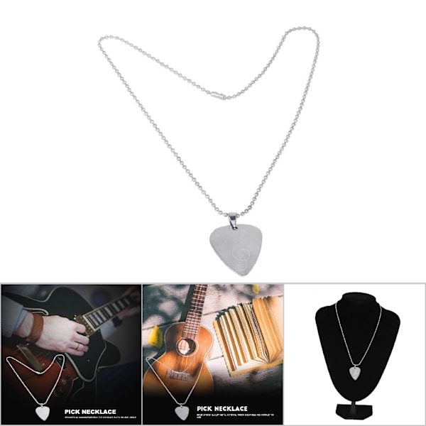 Klassinen metallikitara Bass Pick Plectrum Kaulakoru Ketju Instrumentti Tarvikkeet(E)