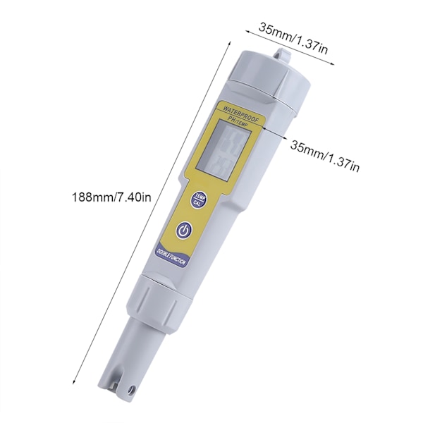 Bærbar Pen-Type LCD Digital PH & TEMP Måler Vandkvalitetstester
