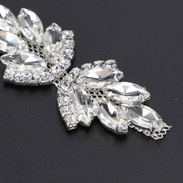 1yd Crystal Trim Koristeellinen ompelukäsityö Tekotimanttiketju Applique-vyö hääkoristeluun 3cm Valkoinen