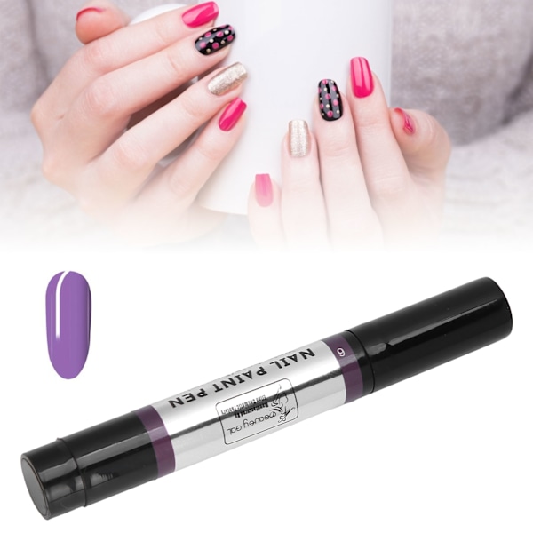 Nagellackspenna Behöver inte baslack Topplack Nagelgelpenna Nagelkonst Manikyrpenna för salong Hem06