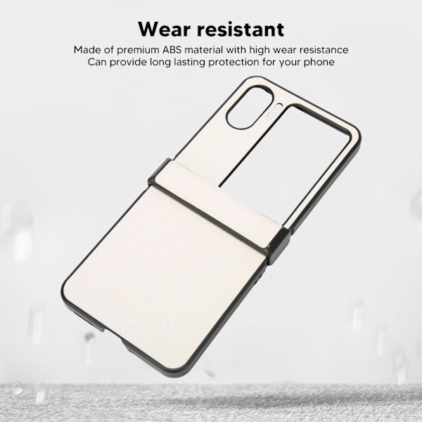 Flippfodral för mobiltelefon, slitstarkt, perfekt passform, glitterdesign, lätt att rengöra, skydd för Oppo Find N2 Flip, vit