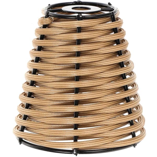 GETIT Mini Lampskärm Flätad Lampskärm Ljusdiffusion Kontorsinredning Bambumaterial 1Set