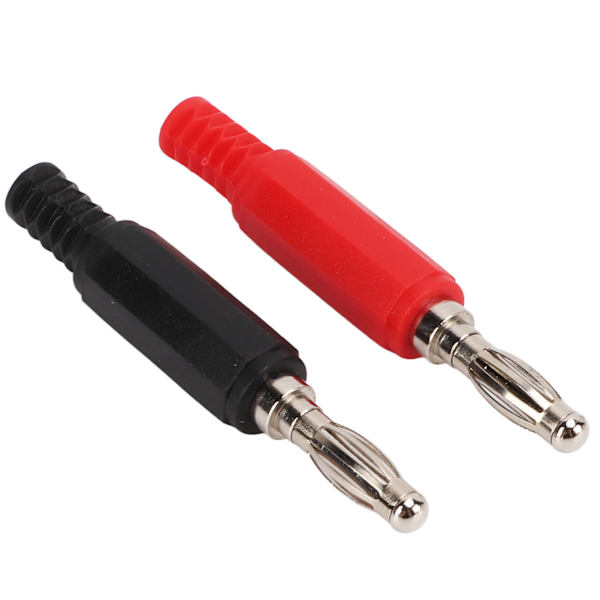 10 st banankontakter 4 mm/0,2 tum mässing PE-material röd svart spiralformad isolerande hölje öppen typ banankontakt 30Vac‑60Vdc