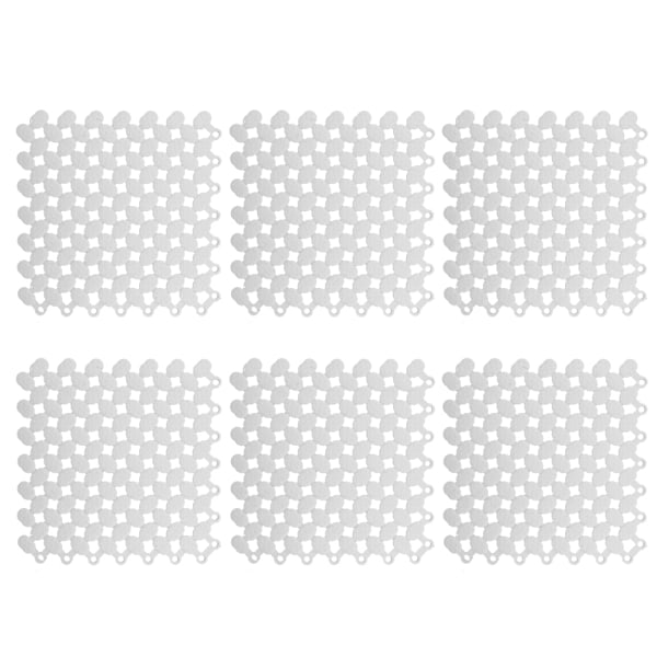 6 kpl 20x20cm liukumatonta liitoslattiamattoa keittiöön, kylpyhuoneeseen, suihkuun, uima-altaaseen, parvekkeelle (valkoinen)