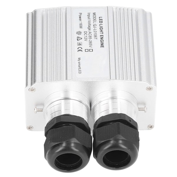 Bluetooth 16W RGBW Fiberoptisk Lys Dobbelt Ende RGBW Lys Kilde