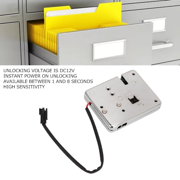 Metallisk elektronisk skaplåse DC12V elektrisk kontrollås for skuffeskap postkasser
