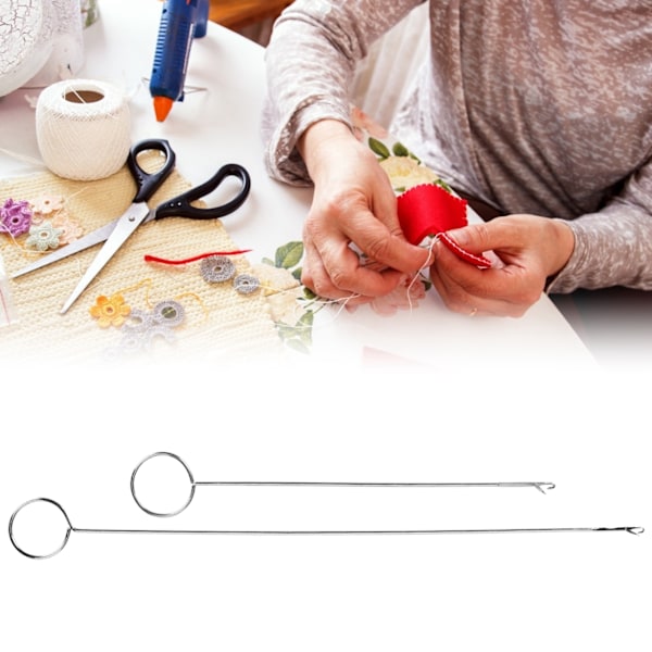 2 st syöglor vändare lång syöglor vändare verktyg hem sömnad DIY stickning tillbehör