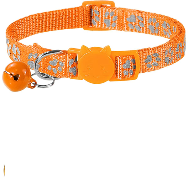 Katt Halsband med Säkerhetsspänne, Airtag-kompatibelt för Enkel Spårning, Reflex för Säkra Kvällspromenader, Justerbart för Optimal Passform, Slitstark Nylon