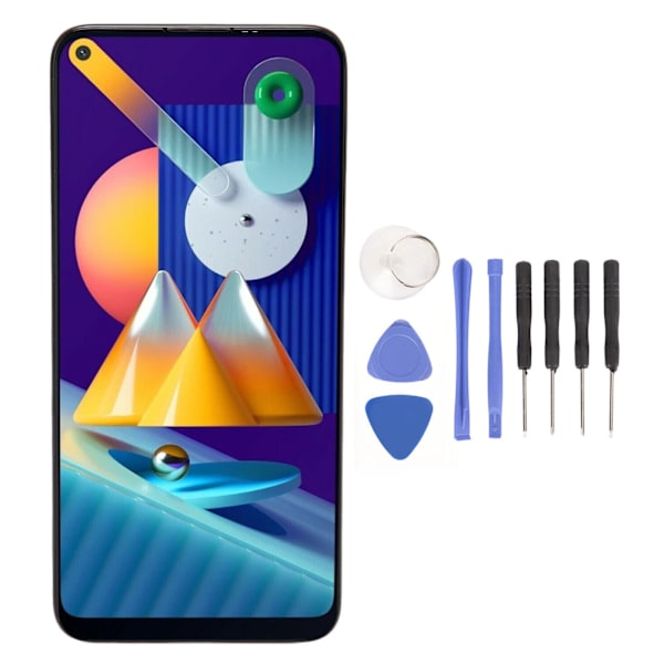 LCD-näyttö Digitointi Näytön Vaihto Kehyksellä Samsung Galaxy M11 M115 SM M115 6.4 Tuuman Kosketusnäyttö Kokoonpano Korjaustyökalusarjan Kera