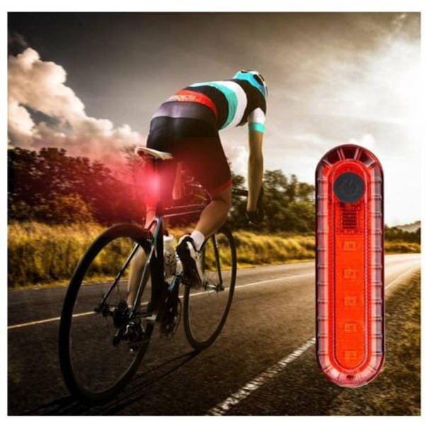 Polkupyörän valo, USB-ladattava LED-takavalo, 2 kpl, kirkas pyörän takaturvallisuusvalo (punainen) -