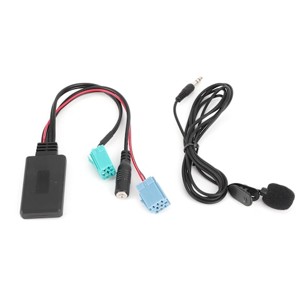 6-polet Bluetooth-lydkabel til bilstereo AUX-IN-adapter med mikrofon, der passer til Clio/Espace/Megane