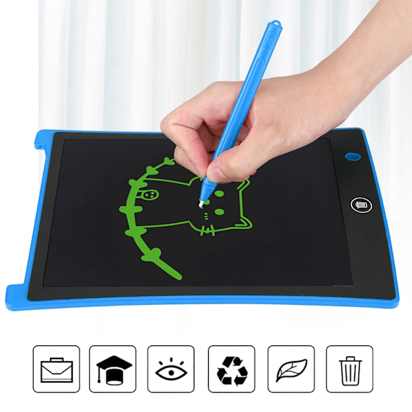8,5-tums LCD-skärm Handskrift E-Writing Board Writing Business Drawing Tablet Memo Blå