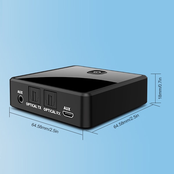 2 i 1 trådløs Bluetooth 5.0 sendermodtager AUX 3,5 mm lydadapter Plug and Play