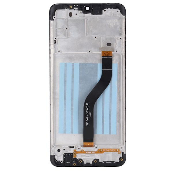 Skärmersättning LCD-skärm Touch Digitizer Montering för Samsung Galaxy A20S med ram