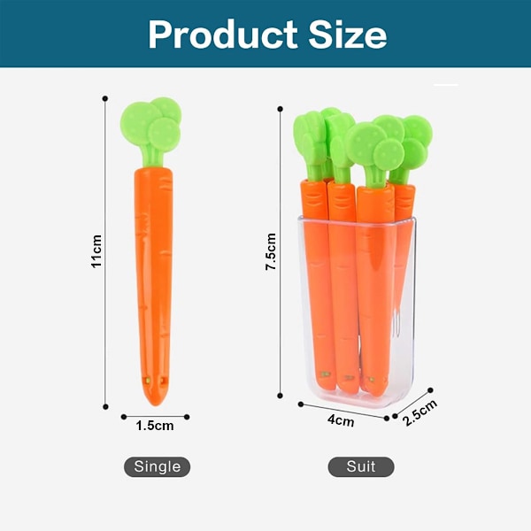 Kreativa klämmor med grönsakstema, ergonomisk design med magnetisk funktion för hemmakontor (5-pack)