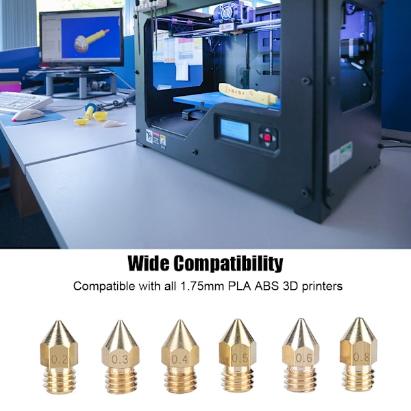 30 kpl 3D-tulostin suutin sarja 1,75 mm filamentti ekstruuderi tulostuspää tulostin lisävaruste