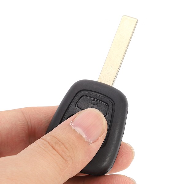 2 knapper bilnøgleskal erstatning tilbehør passer til Peugeot 107 207 307 407 D05