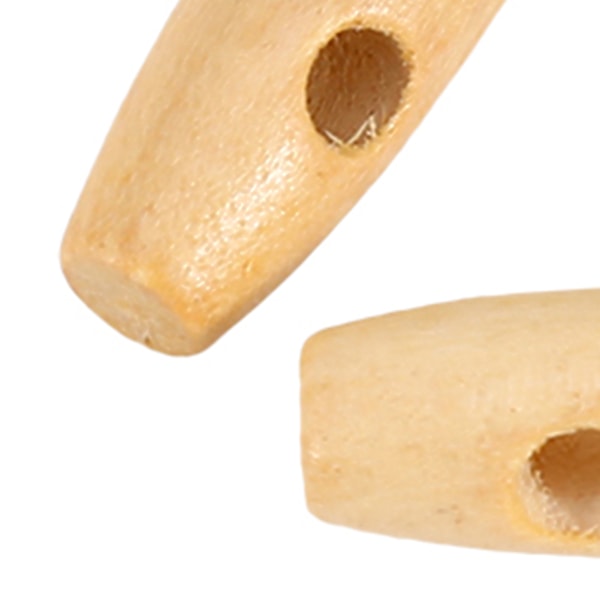 50 kpl / erä Napit Puinen 2 Reikää Takki Duffeli Toggle Puu Torvi Ompele Neulonta Napit 30mm