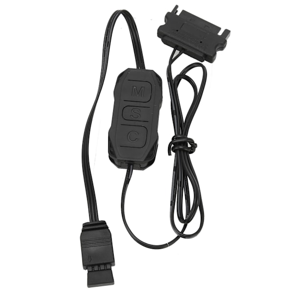 5V 3Pin ARGB-controller - Flere lystilstande - Manuel kontrol - RGB-ventilatorcontroller - SATA-strømstik - Lysbjælke-controller