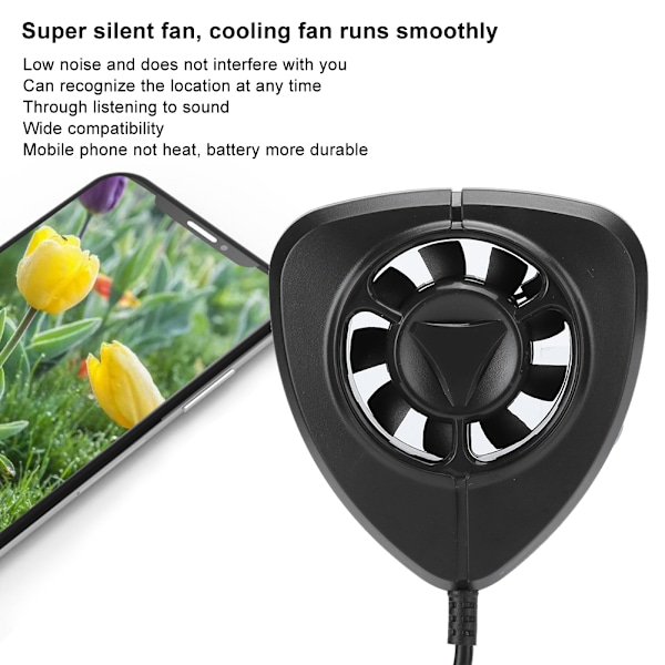 FL02 Matkapuhelimen jäähdytin Super Mute Fan Box Cooling Gaming Radiation Cellphone Heat Sink