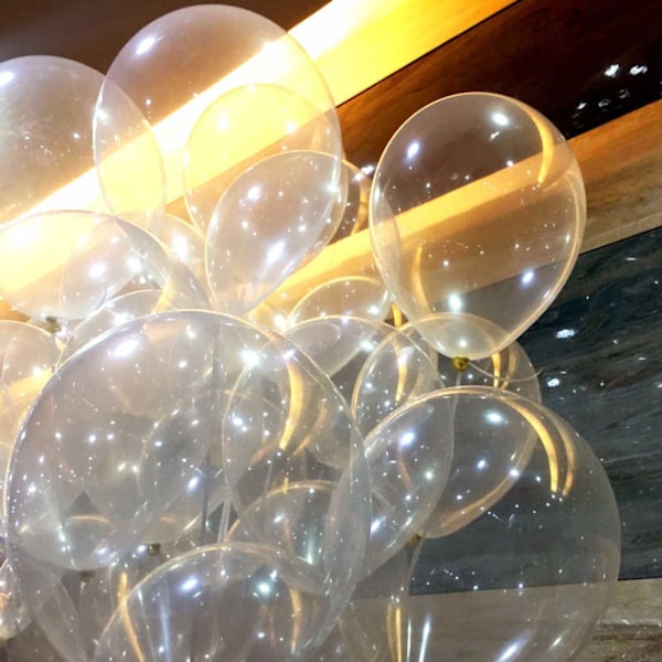Festliga Klara Ballonger, Uppblåst Diameter 12 Tum Transparenta Ballonger För Partydekorationer, Kraftigt Tjockt Latexmaterial För Hållbara Evenemang