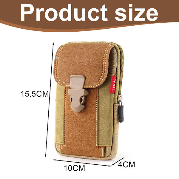 Canvas mobiltelefon taske bælte lodret mobiltelefon cover