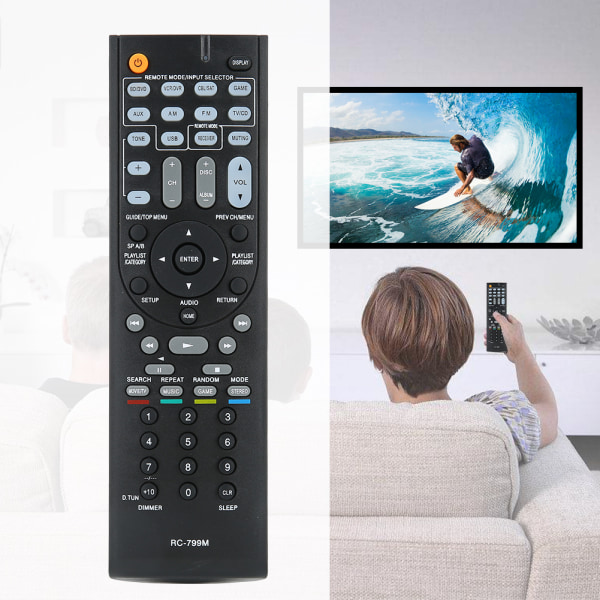 Premium ABS fjernkontroll erstatningsdel passer for Onkyo RC-799M