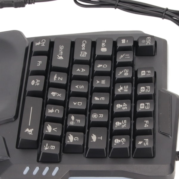 Halv hånd gaming tastatur og mus combo kablet gaming mus konverter til Android til Harmony til IOS 10.0‑13.3