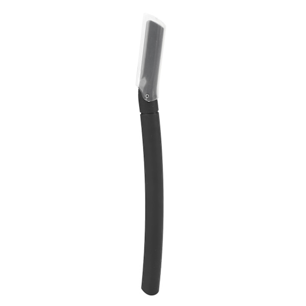 Metall øyenbryns trimmer rustfritt stål unisex manuell øyenbryns skjegg trimmer med 6 blader for hår svart