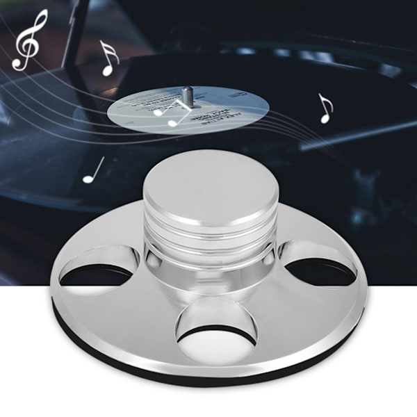 Audio platespiller i metall, platestabilisator, LP-vinylplateklemme