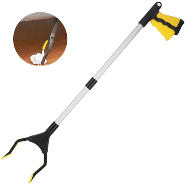 Fällbar gripare, 1 st aluminiumgripare med magnetiska spetsar Rotationsbar sopgripare halkfri gummigripare, lång arm för seniorer Sopor