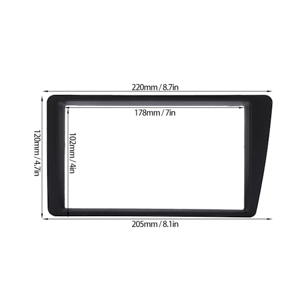 2Din Radio Stereo Fascia Dash Frame Trim Erstatning for Honda Civic LHD 2001-2005