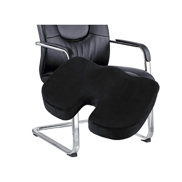 Kontorsstolsmatta i Memory Foam, Portabel Gel-förstärkt Sittdyna för Ischiaslindring, Ergonomisk Design med Halkfri Bas, Lindring av Ryggsmärta Svanskotan