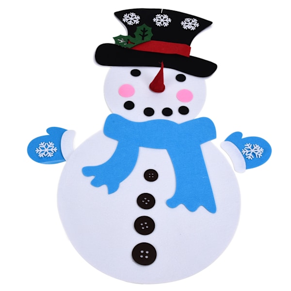 DIY Filt Snögubbe Dekoration, Mjukt Giftfritt Material För Säker Lek, Interaktivt Snögubbe Pysselset Med Flera Stilaccessoarer, Pedagogisk