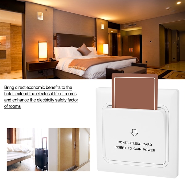 Strömbrytare med sensor för elnyckelkort, 170V-250V, för energibesparing på hotell