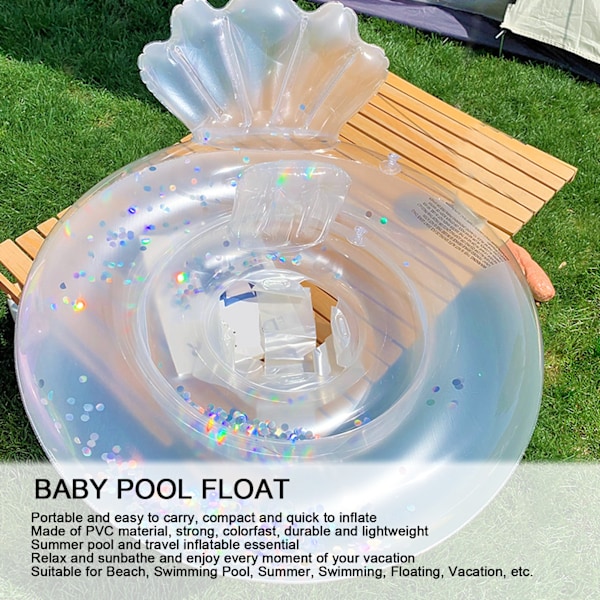 Strandfest Pool Dekoration, Premium PVC Uppblåsbara Leksaker för Glittrande Poolflottar, Konfetti-Inspirerade Badringar för Vuxna och Barn