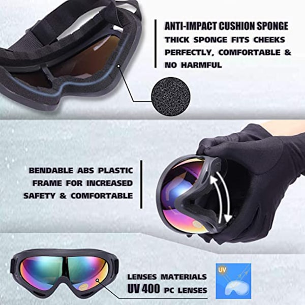 Viktiga Sportglasögon, Slagtåliga Polykarbonatfiberlinser med Anti-im Ventilerad Design, Din Pålitliga Partner för Skidåkning, Snowboardåkning