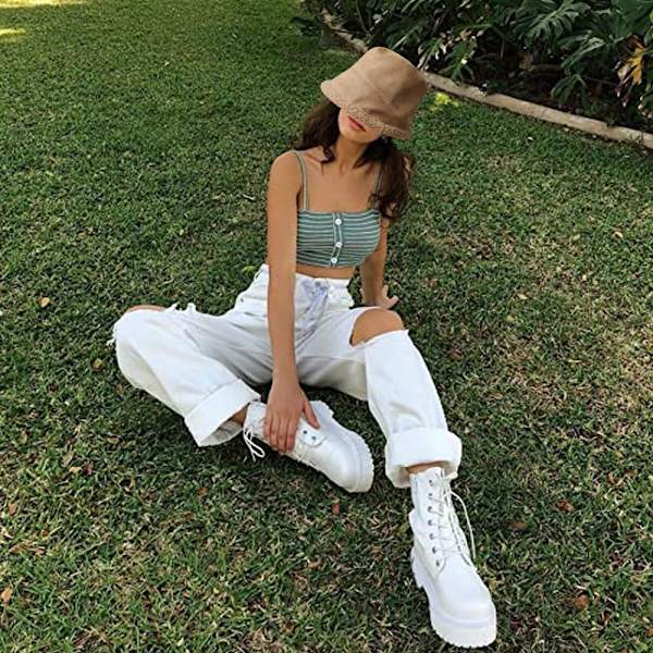 Bredskygget Bucket Hat Dame Vinterhatte Varme Herre Fiskerhatte Khaki