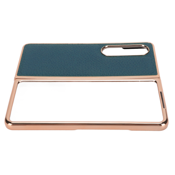 Fällbar telefonfodral för Samsung Galaxy Z Fold 4 Nano-pläterat läderstjärnmönster Anti-scratch telefonskyddsfodral Blå